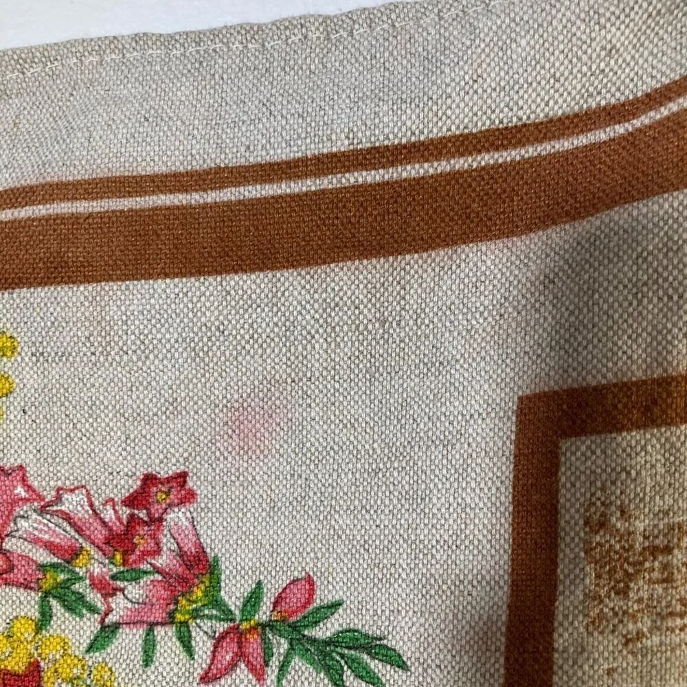 Melbourne Australia‎ Linen Tablecloth by Heil Flinders Station More Tan 47 x 50